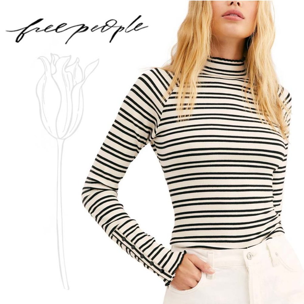 Free People Black Sunday Afternoon Top M - Picture 2 of 10